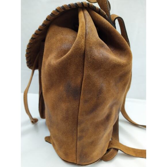 Patricia Nash Casape Burnished Cognac Suede Drawstring Backpack - MSRP $199 main image 15